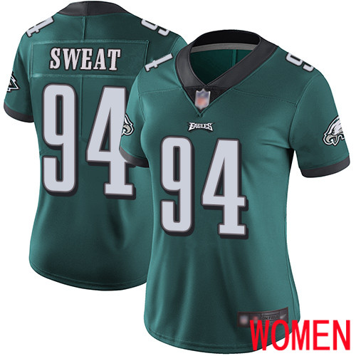 Women Philadelphia Eagles #94 Josh Sweat Midnight Green Team Color Vapor Untouchable NFL Jersey Limited Player